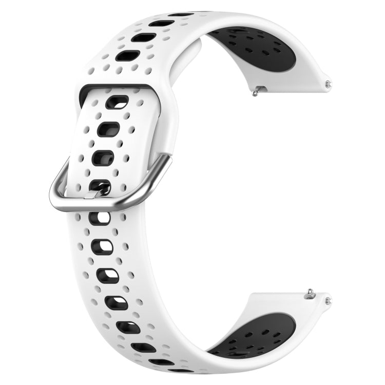 20mm Breathable Two-Color Silicone Watch Band, For Garmin Venu SQ, For Garmin VivoMove Style, For Garmin VivoMove Luxe