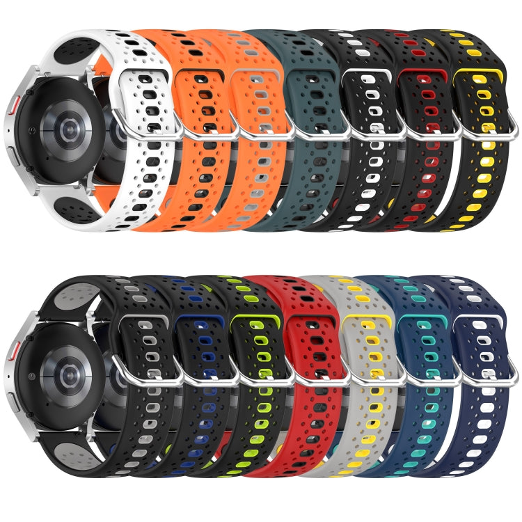 20mm Breathable Two-Color Silicone Watch Band, For Garmin Venu SQ, For Garmin VivoMove Style, For Garmin VivoMove Luxe