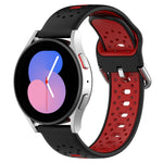 20mm Breathable Two-Color Silicone Watch Band, For Samsung Galaxy Watch 5 44mm, For Samsung Galaxy Watch 6 Classic 47mm, For Samsung Galaxy Watch 5 40mm