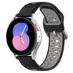 20mm Breathable Two-Color Silicone Watch Band, For Samsung Galaxy Watch 5 44mm, For Samsung Galaxy Watch 6 Classic 47mm, For Samsung Galaxy Watch 5 40mm