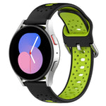 20mm Breathable Two-Color Silicone Watch Band, For Samsung Galaxy Watch 5 Pro 45mm, For Samsung Galaxy Watch 4 44mm, For Samsung Galaxy Watch 4 40mm