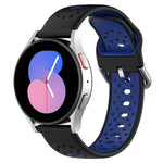 20mm Breathable Two-Color Silicone Watch Band, For Samsung Galaxy Watch 5 Pro 45mm, For Samsung Galaxy Watch 4 44mm, For Samsung Galaxy Watch 4 40mm