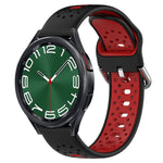 20mm Breathable Two-Color Silicone Watch Band, For Samsung Galaxy Watch 5 44mm, For Samsung Galaxy Watch 6 Classic 47mm, For Samsung Galaxy Watch 5 40mm