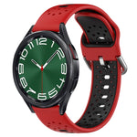 20mm Breathable Two-Color Silicone Watch Band, For Samsung Galaxy Watch 5 44mm, For Samsung Galaxy Watch 6 Classic 47mm, For Samsung Galaxy Watch 5 40mm