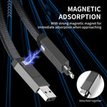 ENKAY ENK-CB134 4-in-1 60W USB-A / Type-C to 8 Pin / Type-C Nylon Braided Magnetic Fast Charging Data Cable, 0.15m, 1.2m