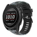 26mm Camouflage Printed Silicone Watch Band, For Garmin Instinct 2X Solar, For Garmin D2 Delta PX, For Garmin Tactix 7 Pro, For Garmin Tactix 7, For Garmin Fenix 7X, For Garmin Fenix 7X Solar, For Garmin Tactix Delta, For Garmin Enduro 2
