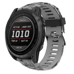 26mm Camouflage Printed Silicone Watch Band, For Garmin Instinct 2X Solar, For Garmin D2 Delta PX, For Garmin Tactix 7 Pro, For Garmin Tactix 7, For Garmin Fenix 7X, For Garmin Fenix 7X Solar, For Garmin Tactix Delta, For Garmin Enduro 2