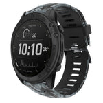 26mm Camouflage Printed Silicone Watch Band, For Garmin Instinct 2X Solar, For Garmin D2 Delta PX, For Garmin Tactix 7 Pro, For Garmin Tactix 7, For Garmin Fenix 7X, For Garmin Fenix 7X Solar, For Garmin Tactix Delta, For Garmin Enduro 2