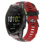 26mm Camouflage Printed Silicone Watch Band, For Garmin Instinct 2X Solar, For Garmin D2 Delta PX, For Garmin Tactix 7 Pro, For Garmin Tactix 7, For Garmin Fenix 7X, For Garmin Fenix 7X Solar, For Garmin Tactix Delta, For Garmin Enduro 2