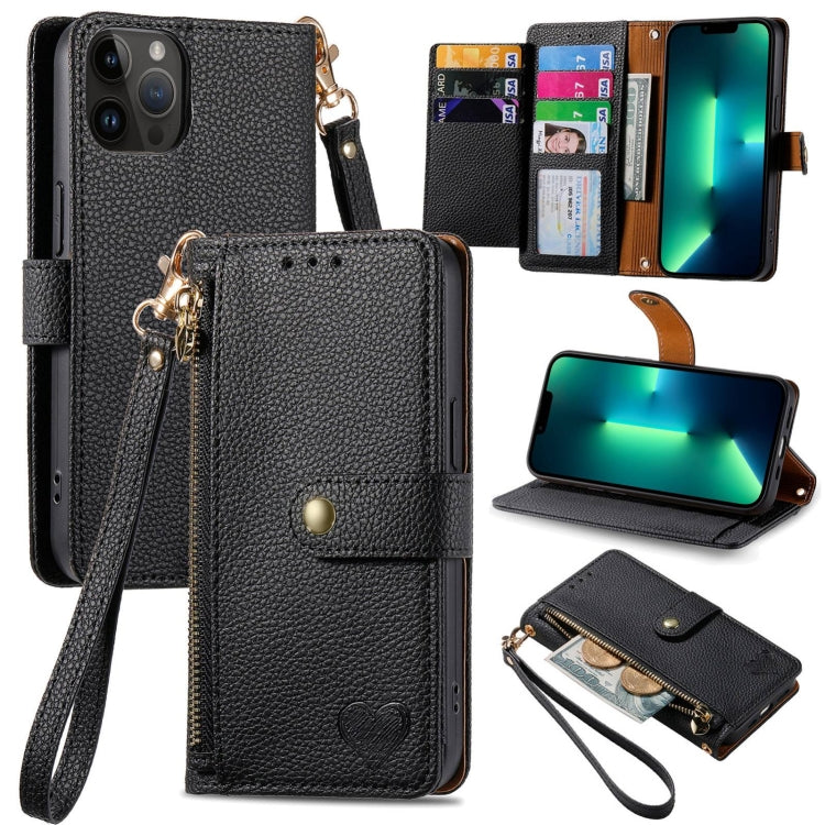 Love Zipper Lanyard Leather Phone Case, For iPhone 14 Pro Max, For iPhone 7 / 8 / SE 2022, For iPhone 13 Pro Max, For iPhone 13 Pro, For iPhone 13, For iPhone 12 / 12 Pro, For iPhone 12 Pro Max, For iPhone 11 Pro Max