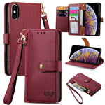 Love Zipper Lanyard Leather Phone Case, For iPhone 11, For iPhone 11 Pro, For iPhone XR, For iPhone XS Max, For iPhone 7 Plus / 8 Plus, For iPhone 6 Plus / 6s Plus, For iPhone 6 / 6s