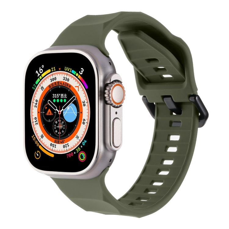Ripple Silicone Sports Watch Band, For Apple Watch Ultra 49mm, For Apple Watch 8 45mm, For Apple Watch SE 2022 44mm