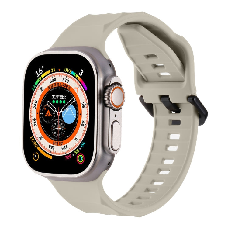 Ripple Silicone Sports Watch Band, For Apple Watch 5 44mm, For Apple Watch 4 44mm, For Apple Watch 3 42mm