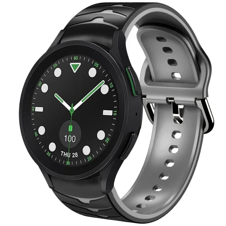Curved Texture Silicone Watch Band, For Samsung Galaxy Watch 6 Classic 43mm, For Samsung Galaxy watch 5 Pro Golf Edition, For Samsung Galaxy watch 5 Golf Edition