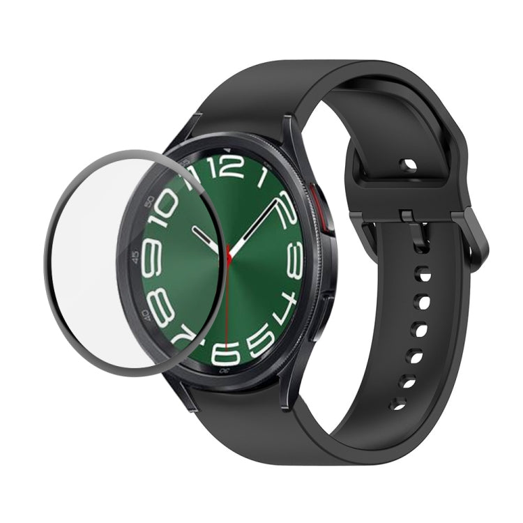 JUNSUNMAY Silicone Adjustable Strap + Full Coverage PMMA Screen Protector Kit, For Samsung Galaxy Watch6 Classic 43mm, For Samsung Galaxy Watch5 44mm, For Samsung Galaxy Watch5 Pro 45mm