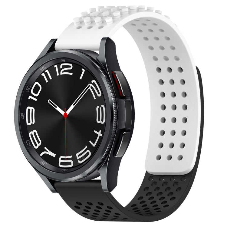 20mm Holes Breathable 3D Dots Silicone Watch Band, For Samsung Galaxy Watch 6 Classic 43mm, For Samsung Galaxy watch 5 Pro Golf Edition, For Samsung Galaxy watch 5 Golf Edition