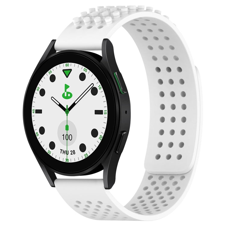 20mm Holes Breathable 3D Dots Silicone Watch Band, For Samsung Galaxy Watch 6 Classic 43mm, For Samsung Galaxy watch 5 Pro Golf Edition, For Samsung Galaxy watch 5 Golf Edition
