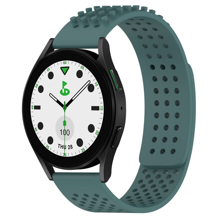 20mm Holes Breathable 3D Dots Silicone Watch Band, For Samsung Galaxy Watch 6 Classic 43mm, For Samsung Galaxy watch 5 Pro Golf Edition, For Samsung Galaxy watch 5 Golf Edition