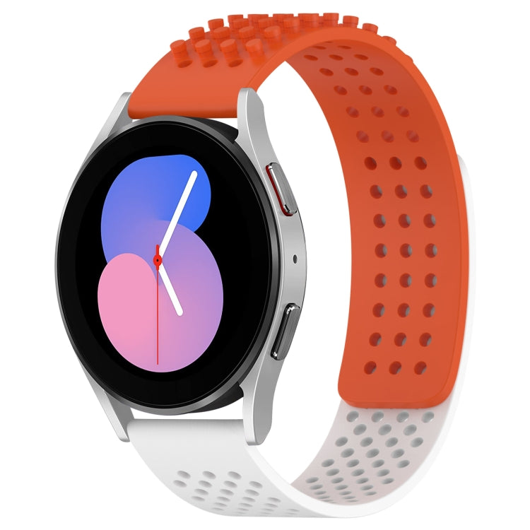 20mm Holes Breathable 3D Dots Silicone Watch Band, For Samsung Galaxy Watch 5  44mm, For Samsung Galaxy Watch 5 Pro  45mm, For Samsung Galaxy Watch 5  40mm