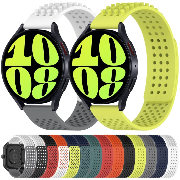 20mm Holes Breathable 3D Dots Silicone Watch Band, For Samsung Galaxy Watch 6 Classic 43mm, For Samsung Galaxy watch 5 Pro Golf Edition, For Samsung Galaxy watch 5 Golf Edition
