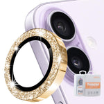 ENKAY Hat-Prince Glitter Rear Lens Aluminium Alloy Tempered Glass Film, For iPhone 17 Pro / 17 Pro Max, For iPhone 17, For iPhone Air, For iPhone 15 Pro / 15 Pro Max, For iPhone 15 / 15 Plus