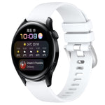 Liquid Glossy Silver Buckle Silicone Watch Band, For Huawei Watch GT3 42mm 20mm, For Huawei Watch 3 22mm, For Huawei Watch GT2 Pro 22mm, For Huawei Watch GT2 46mm 22mm
