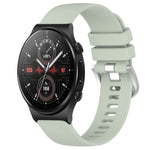 Liquid Glossy Silver Buckle Silicone Watch Band, For Huawei Watch GT3 42mm 20mm, For Huawei Watch 3 22mm, For Huawei Watch GT2 Pro 22mm, For Huawei Watch GT2 46mm 22mm