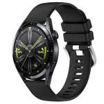 Liquid Glossy Silver Buckle Silicone Watch Band, For Huawei Watch GT3 42mm 20mm, For Huawei Watch 3 22mm, For Huawei Watch GT2 Pro 22mm, For Huawei Watch GT2 46mm 22mm