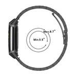 Three Beads Stainless Steel Metal Watch Band, For Fitbit Charge 6