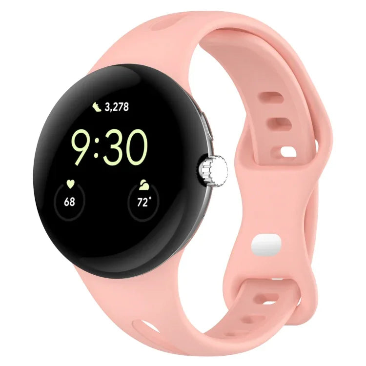 Small Waist Butterfly Buckle Silicone Watch Band, For Google Pixel Watch 4 / 3 / 2 / 1 41mm