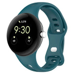 Small Waist Butterfly Buckle Silicone Watch Band, For Google Pixel Watch 4 / 3 / 2 / 1 41mm