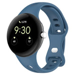 Small Waist Butterfly Buckle Silicone Watch Band, For Google Pixel Watch 4 / 3 / 2 / 1 41mm
