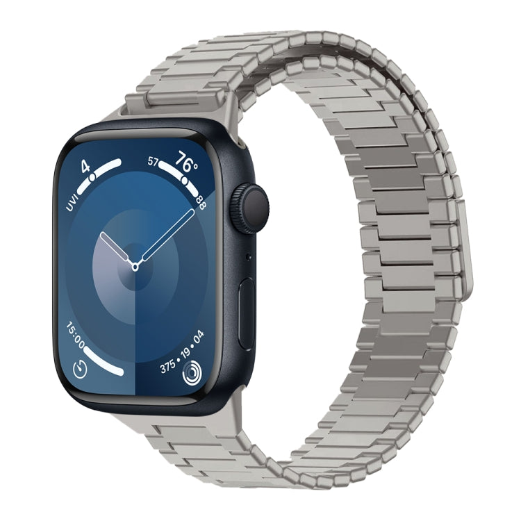 Bamboo Magnetic Stainless Steel Metal Watch Strap, For Apple Watch SE 2023 44mm, For Apple Watch SE 2023 40mm, For Apple Watch Ultra 2 49mm, For Apple Watch Series 9 45mm, For Apple Watch Series 9 41mm, For Apple Watch Ultra 49mm