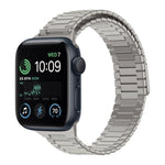 Bamboo Magnetic Stainless Steel Metal Watch Strap, For Apple Watch Series 8 41mm, For Apple Watch Series 8 45mm, For Apple Watch SE 2022 40mm, For Apple Watch SE 2022 44mm, For Apple Watch Series 7 41mm, For Apple Watch Series 7 45mm
