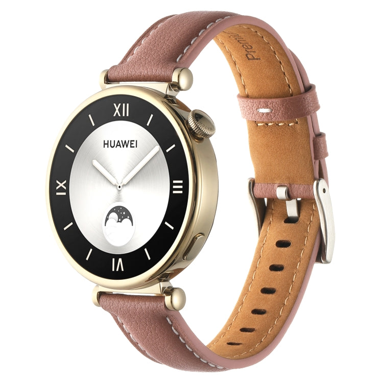 18mm Thread Pin Buckle Leather Watch Band, For Huawei Watch GT4 41mm