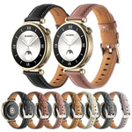 18mm Thread Pin Buckle Leather Watch Band, For Huawei Watch GT4 41mm