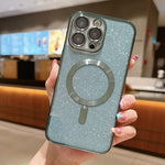 Glitter Electroplating MagSafe TPU Phone Case, For iPhone 13 Pro Max, For iPhone 13 Pro, For iPhone 13, For iPhone 12, For iPhone 12 Pro Max, For iPhone 12 Pro