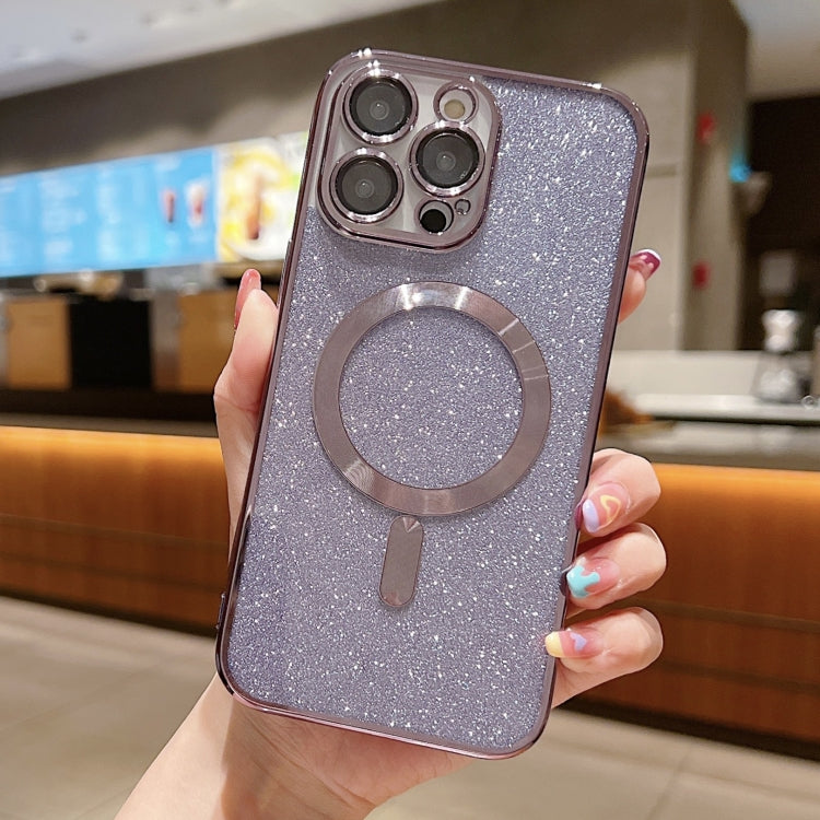 Glitter Electroplating MagSafe TPU Phone Case, For iPhone 16 Pro, For iPhone 16 Plus, For iPhone 16, For iPhone 15 Pro Max, For iPhone 15 Pro, For iPhone 15 Plus