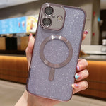 Glitter Electroplating MagSafe TPU Phone Case, For iPhone 16 Pro, For iPhone 16 Plus, For iPhone 16, For iPhone 15 Pro Max, For iPhone 15 Pro, For iPhone 15 Plus