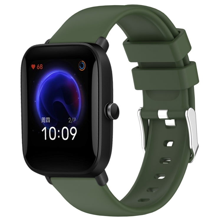20mm Smooth Solid Color Silicone Watch Band, For Amazfit Pop Pro, For Amazfit Pop, For Amazfit GTS 2