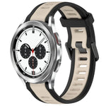 20mm Two Color Textured Silicone Watch Band, For Samsung  Galaxy Watch 4 Classic 42mm, For Samsung Galaxy Watch Active 2 44mm, For Samsung Galaxy Watch Active 2 40mm, For Samsung Galaxy Watch 42mm