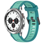 20mm Two Color Textured Silicone Watch Band, For Samsung  Galaxy Watch 4 Classic 42mm, For Samsung Galaxy Watch Active 2 44mm, For Samsung Galaxy Watch Active 2 40mm, For Samsung Galaxy Watch 42mm