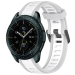 20mm Two Color Textured Silicone Watch Band, For Samsung  Galaxy Watch 4 Classic 42mm, For Samsung Galaxy Watch Active 2 44mm, For Samsung Galaxy Watch Active 2 40mm, For Samsung Galaxy Watch 42mm