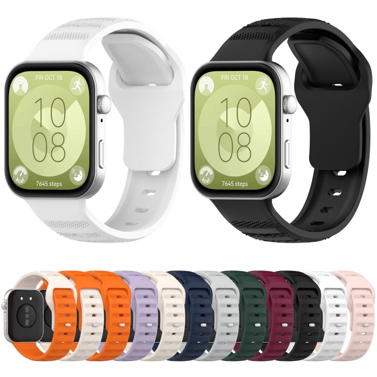 Wavy Dot Texture Silicone Sports Watch Band, For Huawei Watch Fit 3