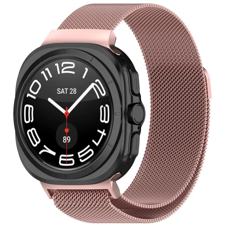 For Samsung Galaxy Watch Ultra 47mm Milan Magnetic Metal Steel Watch Band