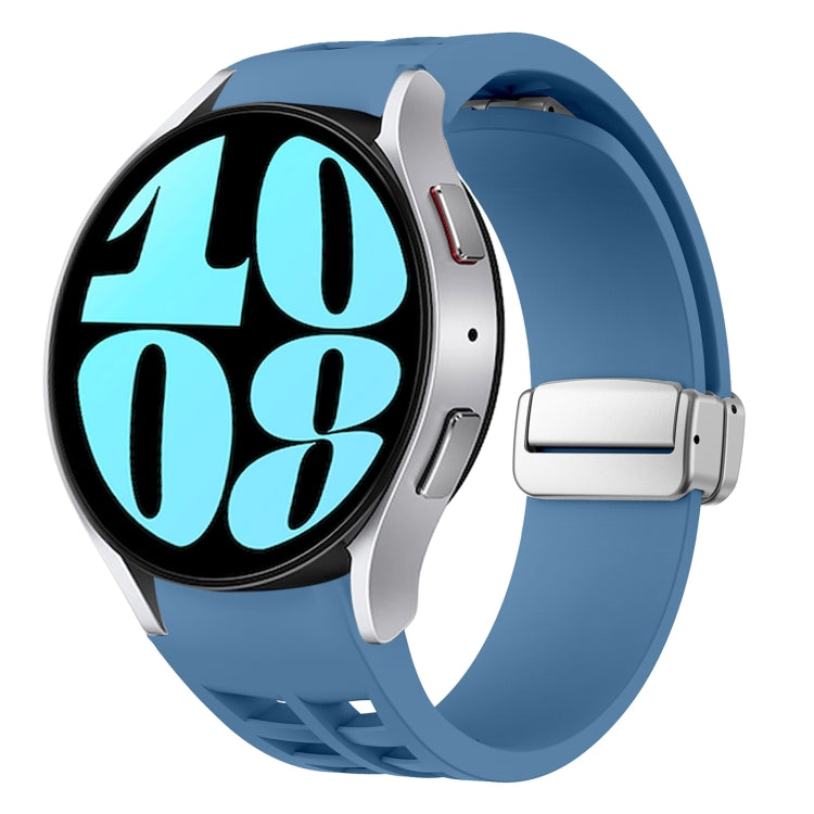 Richard Magnetic Folding Silver Buckle Silicone Watch Band, For Samsung Galaxy Watch 6 40 / 44mm, For Samsung Galaxy Watch 5 40 / 44mm, For Samsung Galaxy Watch 4 40 / 44mm