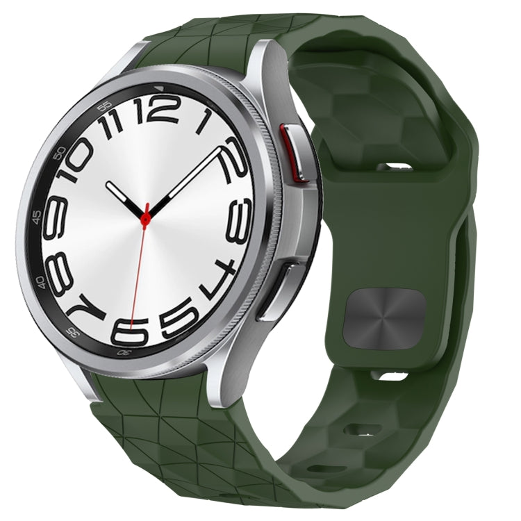 Football Texture Reverse Buckle Silicone Watch Band, For Samsung Galaxy Watch FE 40mm, For Samsung Galaxy Watch 7 44mm, For Samsung Galaxy Watch 7 40mm, For Samsung Galaxy Watch 6 Classic 47mm