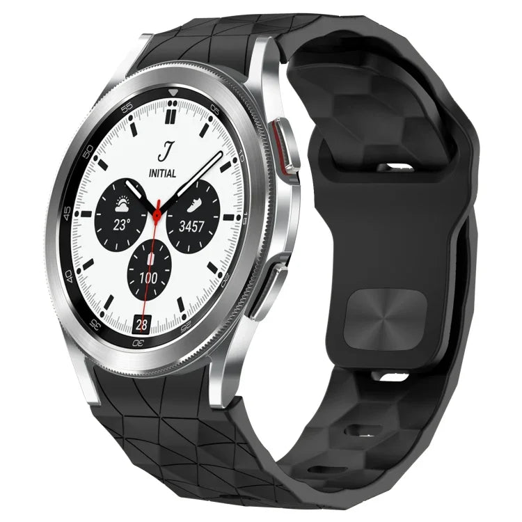 Football Texture Reverse Buckle Silicone Watch Band, For Samsung Galaxy Watch 4 44mm, For Samsung Galaxy Watch 4 40mm, For Samsung  Galaxy Watch 4 Classic 46mm, For Samsung  Galaxy Watch 4 Classic 42mm