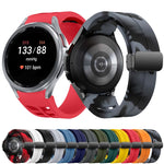 Richard Magnetic Folding Black Buckle Silicone Watch Band, For Samsung Galaxy Watch 5 40 / 44mm, For Sansung Galaxy Watch 5 Pro 45mm, Fou Samsung Galaxy Watch 4 40 / 44mm