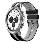 20mm Two Color Sports Silicone Watch Band, For Samsung  Galaxy Watch 4 Classic 42mm, For Samsung Galaxy Watch Active 2 44mm, For Samsung Galaxy Watch Active 2 40mm